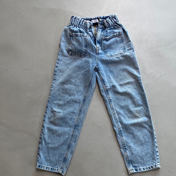 Zara Other - Zara Girls Paper Bag waist Elastic Jeans size 11-12